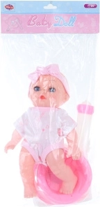 Sikające niemowlę różowe