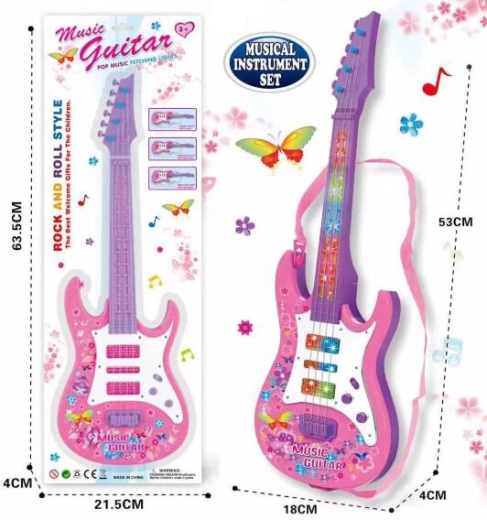 Gitara dziecięca 53 cm ze światłem i dźwiękiem