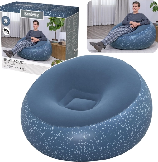 Nadmuchiwany fotel Bestway Inflate-A-Chair – niebieski