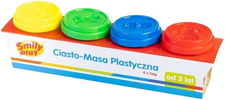 Masa plastyczna w kubeczkach (4 kolory) SmilyPlay