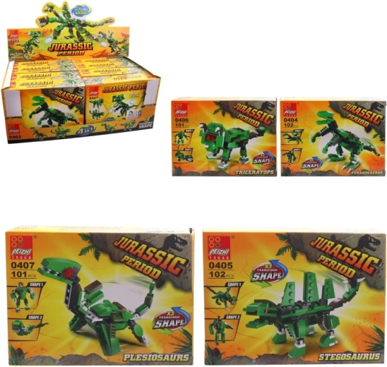 Plastikowe figurki dinozaurów, 8 szt. w pudełku ekspozycyjnym