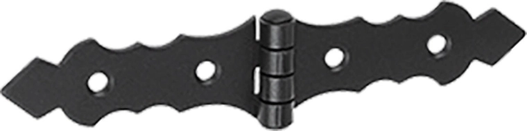 Francuski ozdobny zawias 150 × 34 × 2 mm, czarny
