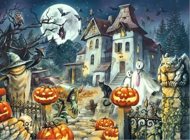 Puzzle Ravensburger Halloween dom 300 elementów