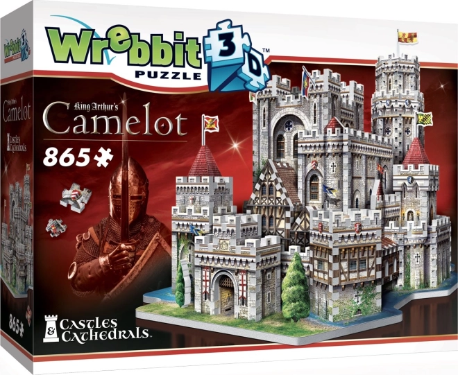 Puzzle 3D zamek Camelot WREBBIT, 865 elementów