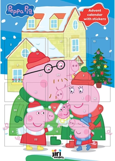 Kalendarz adwentowy z naklejkami Świnka Peppa