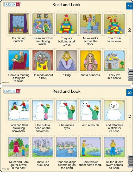 Puzzle Język angielski – krótkie teksty, 10 elementów