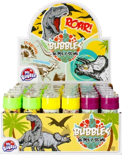 Dmuchawka do baniek mydlanych z dinozaurem 55 ml - 1 sztuka