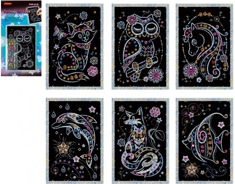 Obrazek z pereł, asortyment 11x22 cm