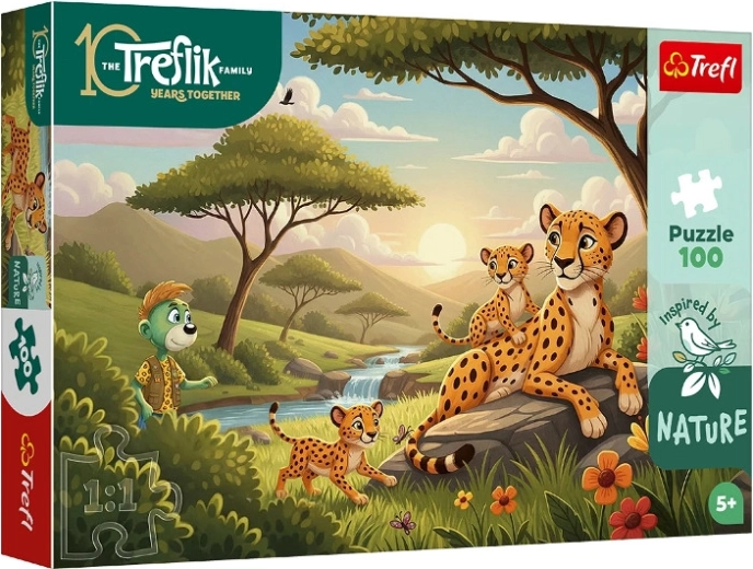 Puzzle Inspired By Nature – gepardy, 100 elementów