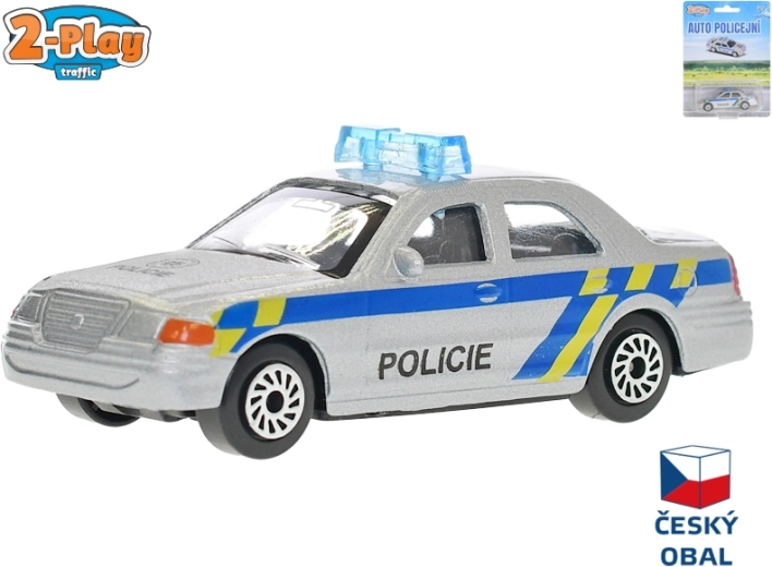 Metalowy model policyjnego auta 8 cm – Auto policji
