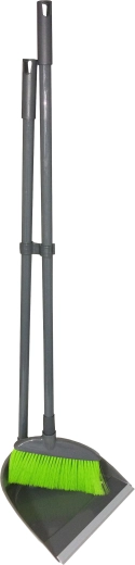 Zmiotka i szufelka z gumą na kiju 78 cm
