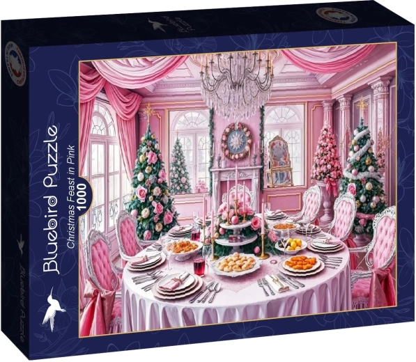 Puzzle Bluebird Świąteczna uczta w różowym – 1000 elementów