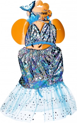 Karnawałowy zestaw syrenka - sukienka i opaska
