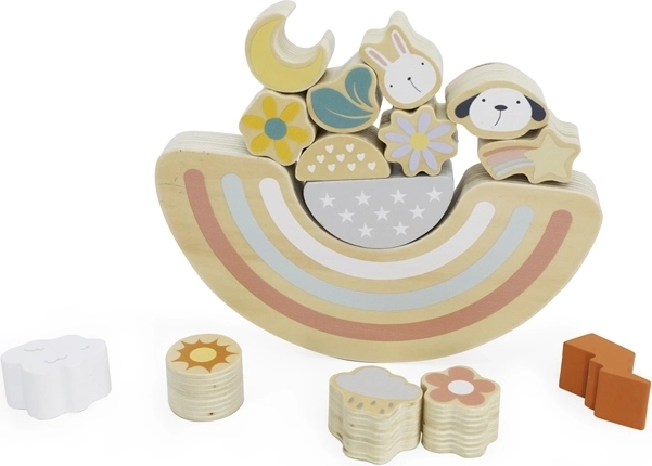 Babu balansowa drewniana gra pies i kot