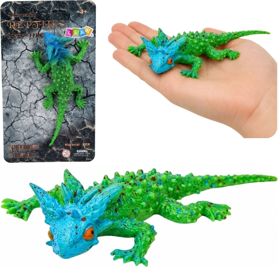 Gumowa realistyczna figurka jaszczurki rogatej 20 cm