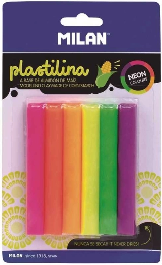 Neonowa plastelina 6 szt.