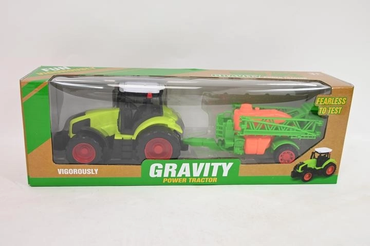 Traktor z przyczepą w pojemniku do przechowywania