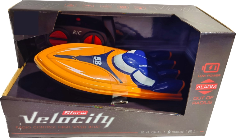 Wyścigowa łódź R/C Velocity 1:16 2,4 GHz pomarańczowa