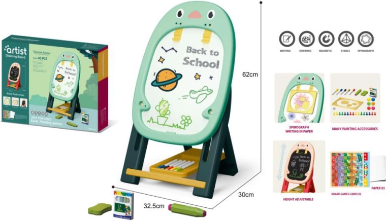 Zielona tablica do rysowania dla dzieci