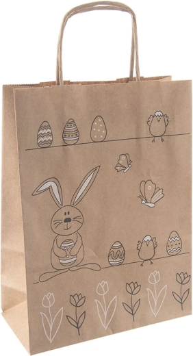 Papierowa torba prezentowa z zajączkiem 18 × 8 × 24 cm