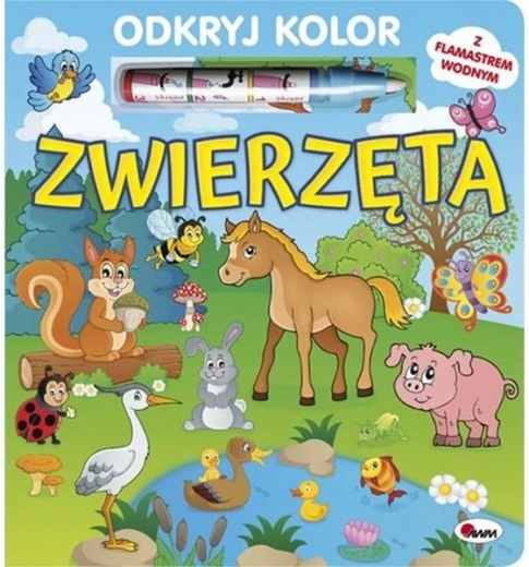 Odkryj kolory: Zwierzęta – wielorazowa wodna kolorowanka