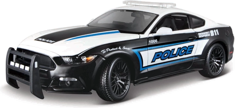 Maisto 2015 Ford Mustang GT czarno-biały 1:18