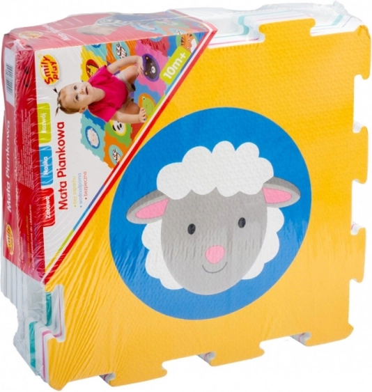 Piankowa mata i puzzle zwierzątka