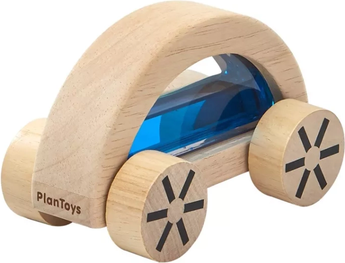PlanToys drewniane autko z wodą niebieskie - 1 sztuka