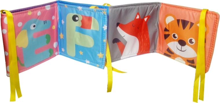 Miękka szeleszcząca książeczka dla dzieci z literkami i zwierzątkami