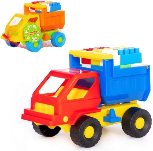 Zestaw budowlany ciężarówka Kazimierz z 18 klockami