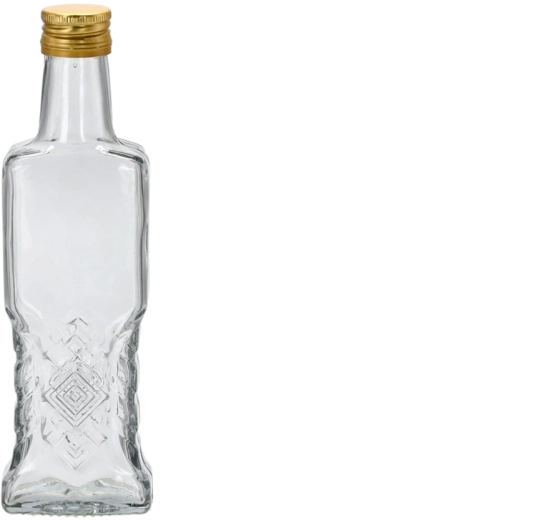 Szklana butelka Ukrainka 200 ml z zakręcanym zamknięciem