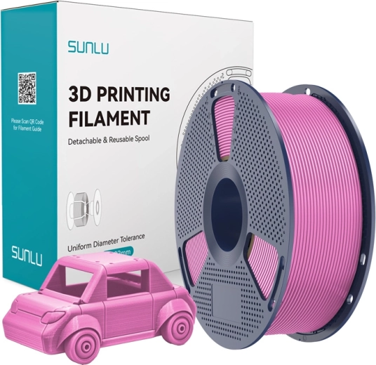 Filament Sunlu PETG z wykończeniem powierzchni, różowy