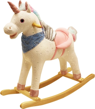 Bujany jednorożec z efektami, tęczowy 74 × 33 × 65 cm