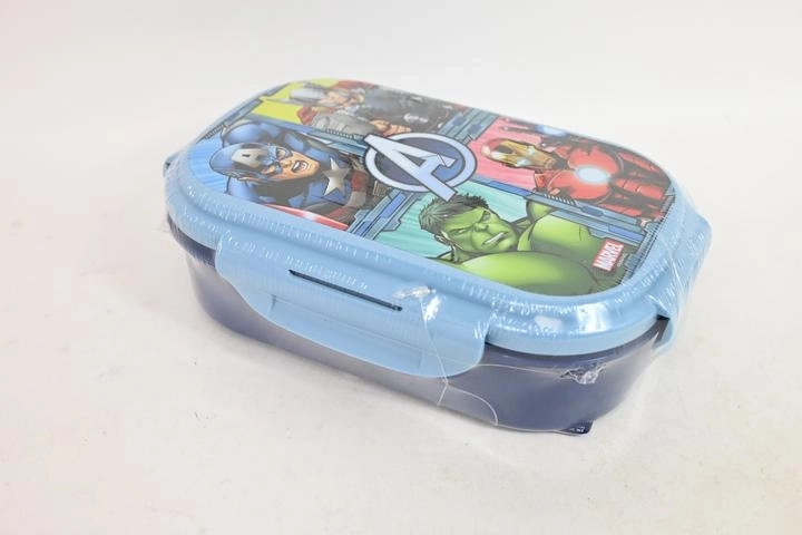 Dziecięcy lunchbox Avengers 3 w 1 ze sztućcem