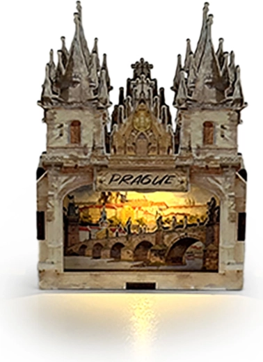 2Kids Toys 3D drewniany magnes Praha – Hradczany i Most Karola - 1 sztuka