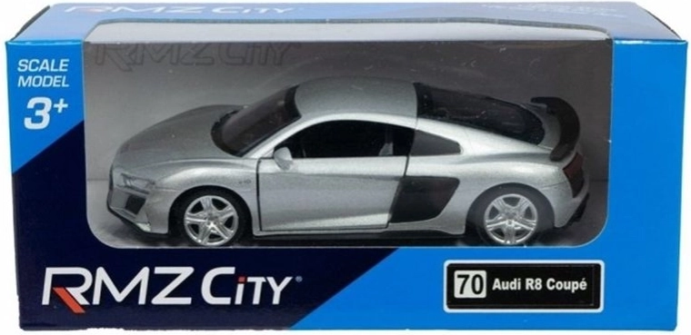 RMZ Audi R8 2019 srebrny model auta