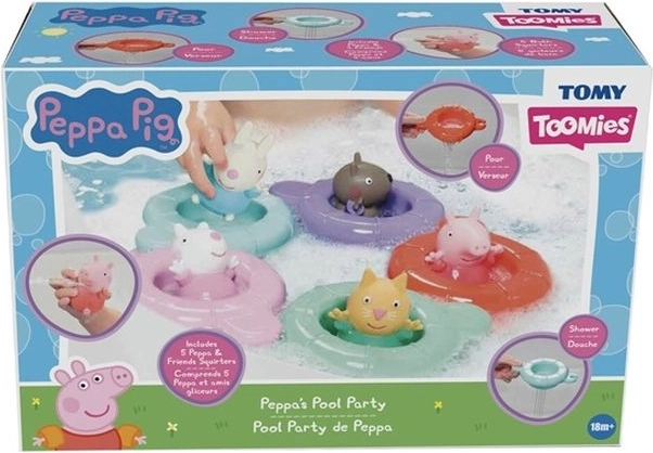 Tomy Peppa Pig zabawka do kąpieli z pływającymi kółkami i fontanną