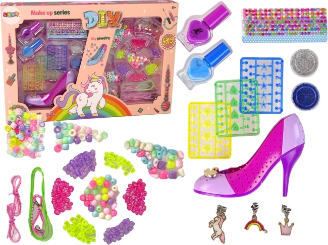 Zestaw do paznokci i biżuterii kolorowy