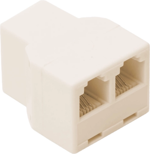 Rozgałęźnik 6P4C Y, 1 gniazdo na 2 gniazda
