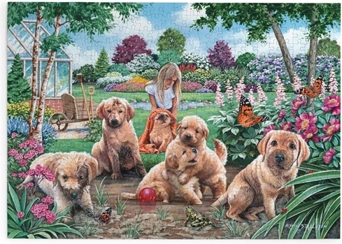 House of Puzzles Puzzle Bawiące się szczeniaki 500 dużych elementów