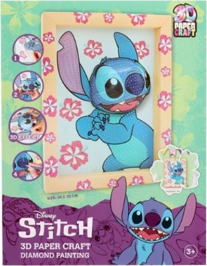 Origami obraz Stitch mozaika diamentowa 3D 26 × 35 cm
