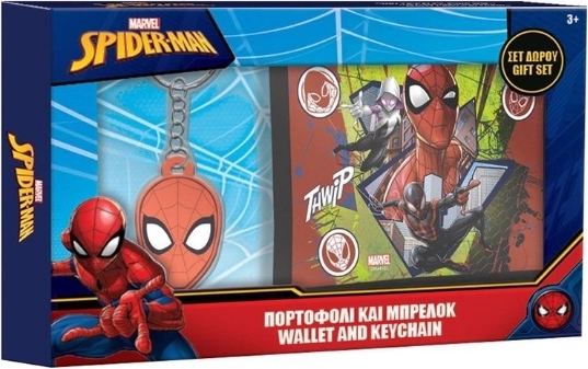 Dziecięcy portfel z brelokiem na klucze Spider-Man