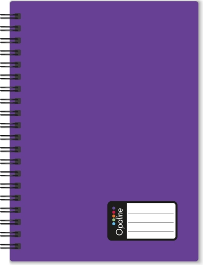 Notes A4 z boczną spiralą Twin Wire, 60 kartek, fioletowa okładka PP