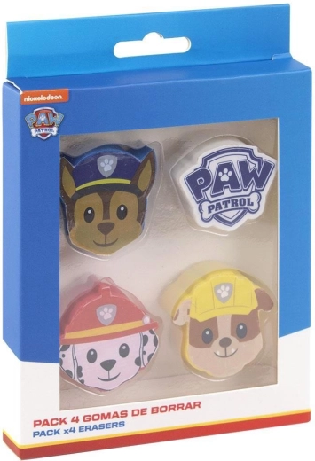 Zestaw gumek Psi Patrol (Paw Patrol) 4 szt.