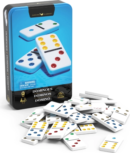 Domino Spin Master w metalowym pudełku