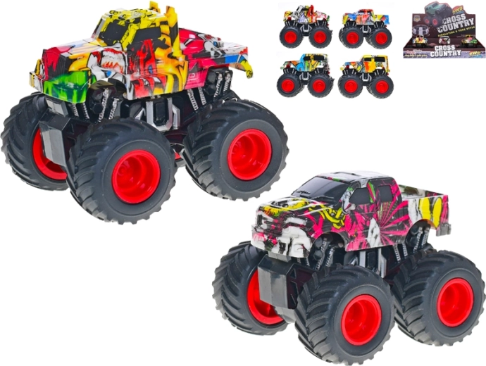Monster truck na napęd sprężynowy 12 cm