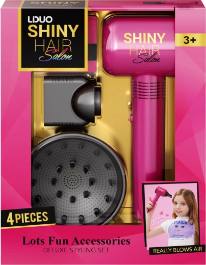 Zestaw fryzjerski ze suszarką dźwiękową, 4 elementy