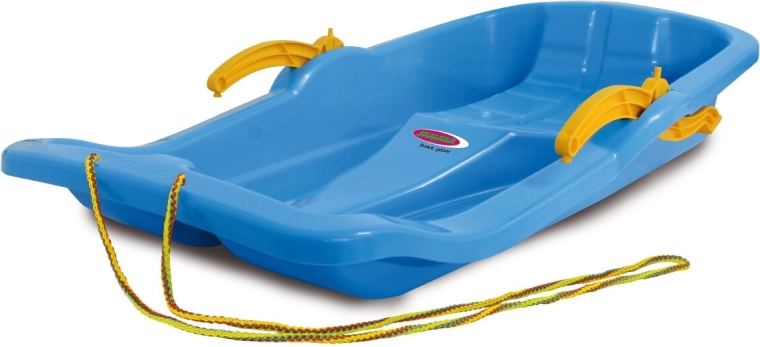 Sanki Snow Play Karol 80 cm niebieskie z hamulcami