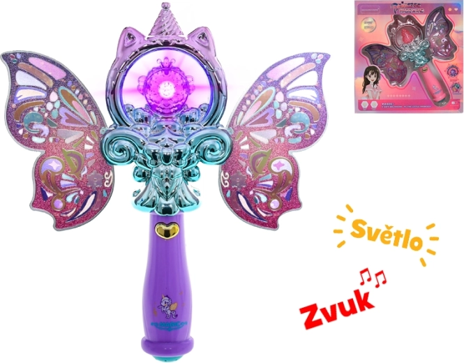 Magiczna świecąca różdżka dla małych wróżek 21 cm