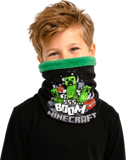 Dziecięcy komin Minecraft Creeper czarny